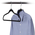 10 Pack Ultra-Slim Felt Non-Slip Clothes Hanger - Black - Style 0675