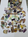 10 Pcs Floruite Carved Stones | Flat backs 25-40mm Sizes - The LabradoriteKing