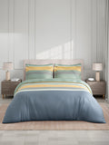 100% Cotton King Bedsheet Set with 4 Pillow Covers & 2 Cushion Covers, 400 TC Multicolor Geometrical, Royal Essence