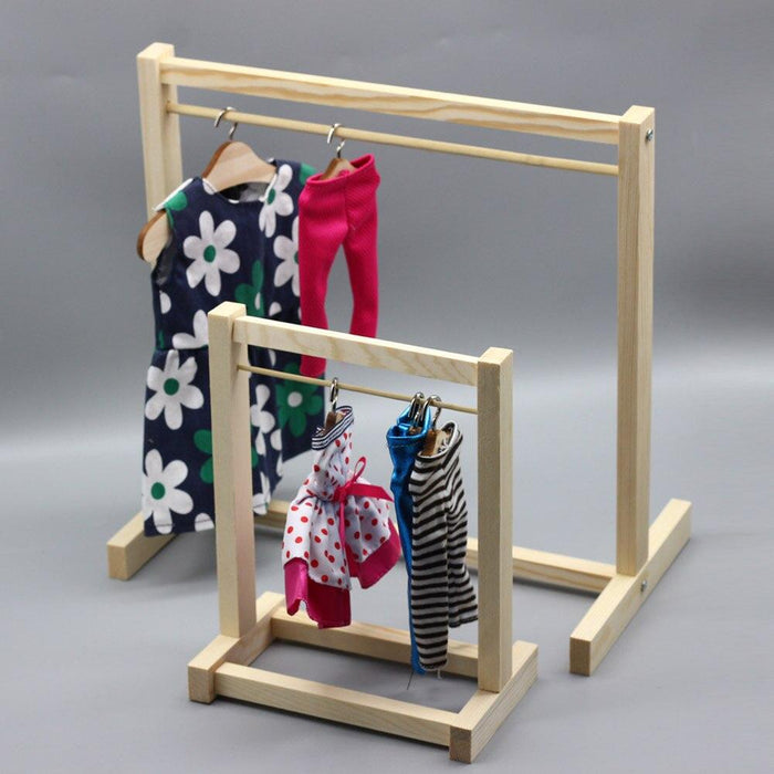 1/6 1/3 1/4 1/8 1/12 BJD doll Furniture Accessories Wooden Shelf clothes Hanger for barbie Blyth dolls toy