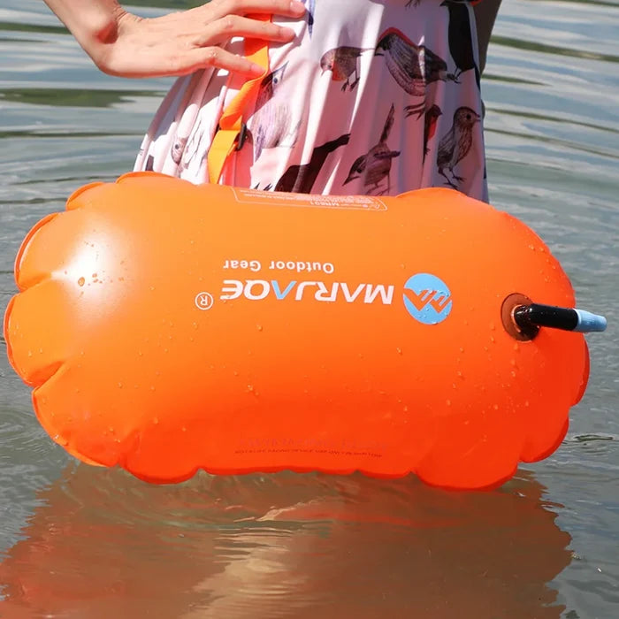 1PC PVC Swimming Buoy Safety Air Dry Tow Bag Float Inflatable Signal Drift