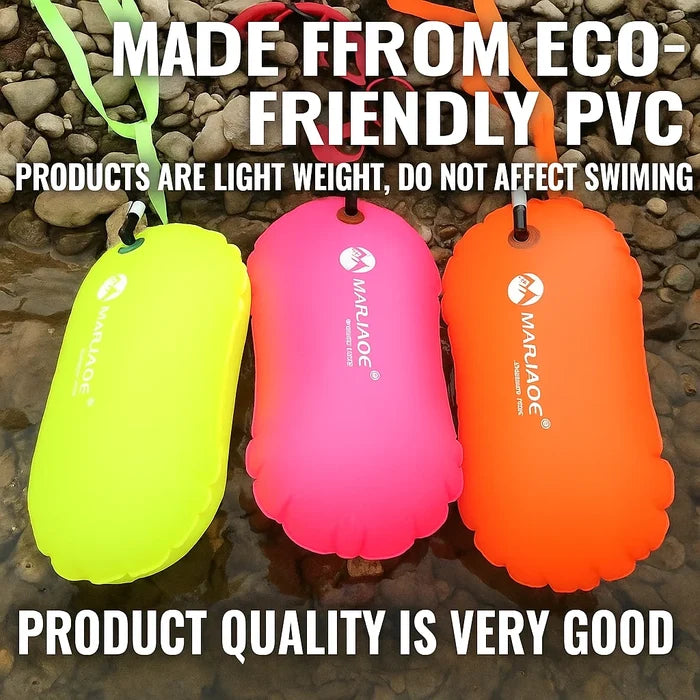 1PC PVC Swimming Buoy Safety Air Dry Tow Bag Float Inflatable Signal Drift