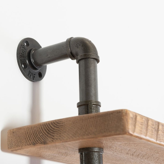 2 Shelf Industrial Pipe Shelving Unit - 60cm - 25mm - Narrow