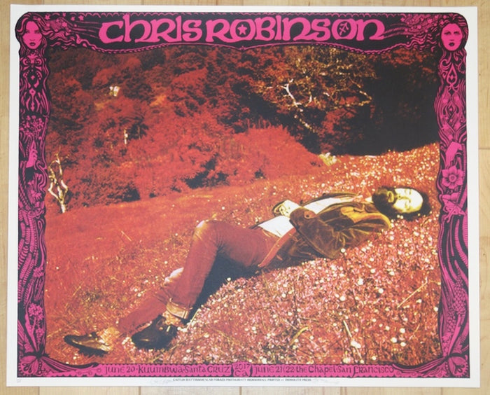 2017 Chris Robinson - Santa Cruz/San Francisco Silkscreen Concert Poster by Forbes/Mattisson