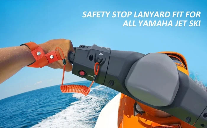 2PCS Stop Kill Safety Key Lanyard for Yamaha All Jet Ski WaveRunner WaveVenture