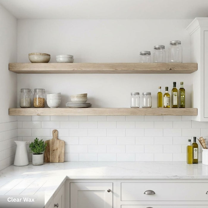 50mm Rustic Chunky Floating Shelves - 30cm - 15cm
