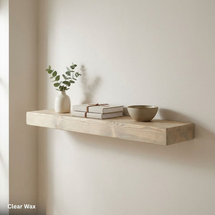 50mm Rustic Chunky Floating Shelves - 30cm - 15cm