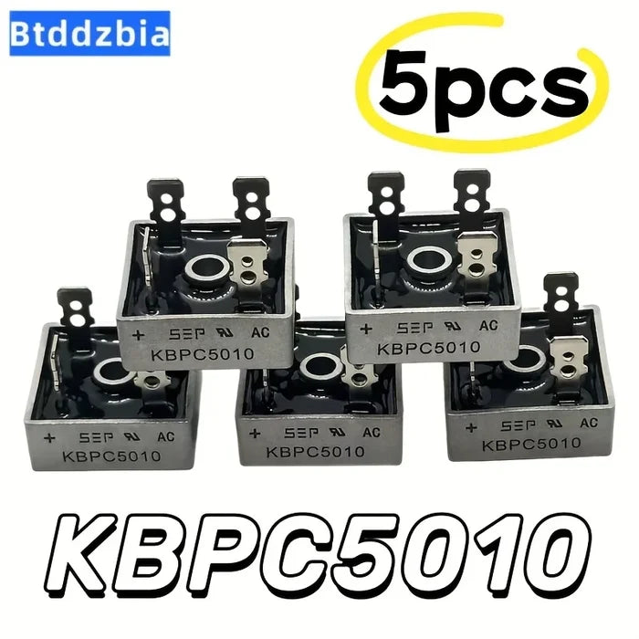 5pcs Diode Bridge Rectifier Kit KBPC5010 50A 1000V Diode Electronic Components