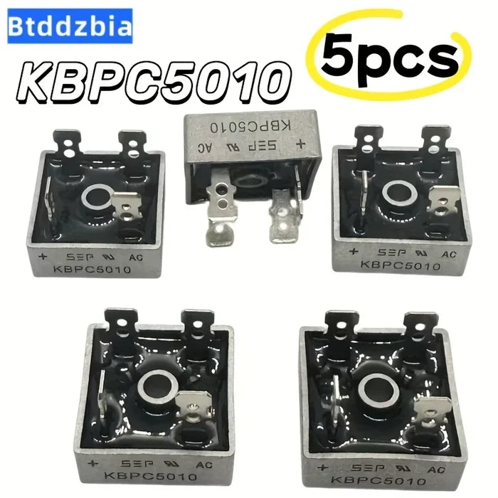 5pcs Diode Bridge Rectifier Kit KBPC5010 50A 1000V Diode Electronic Components