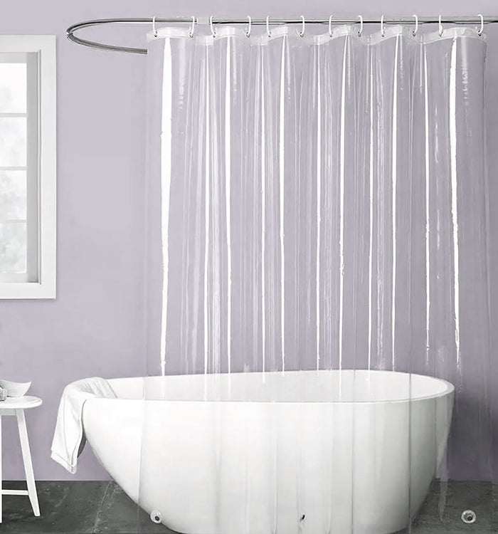 70" x 72" Clear Transparent Vinyl Shower Curtain Liner – Waterproof & Durable Bathroom Essential