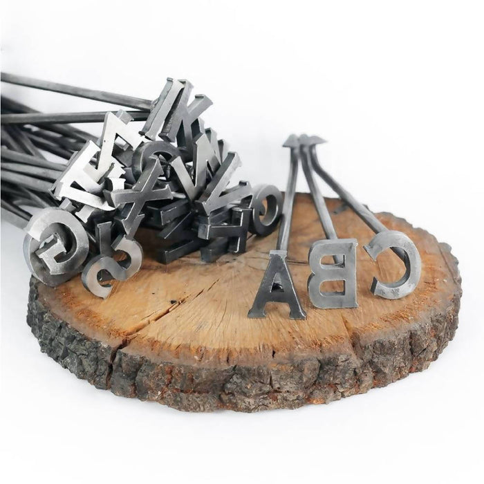 A-Z Alphabet with Heart, Circle, &, + , Infinity Branding Irons- Cowboy Monogram