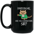 Aaron Burr Pardon Me, Are You Aaron Purr Sir? 15 oz. Black Mug Black One Size