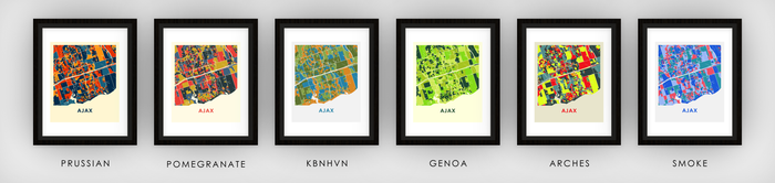 Ajax Ontario Map Print - Full Color Map Poster