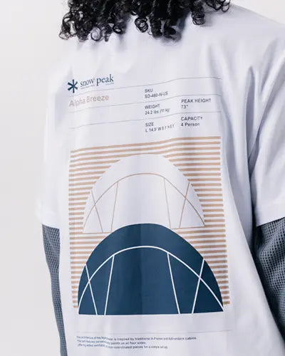 Alpha Breeze Typography T-Shirt - Snow Peak