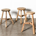 Antique Rustic Round Stool - No -