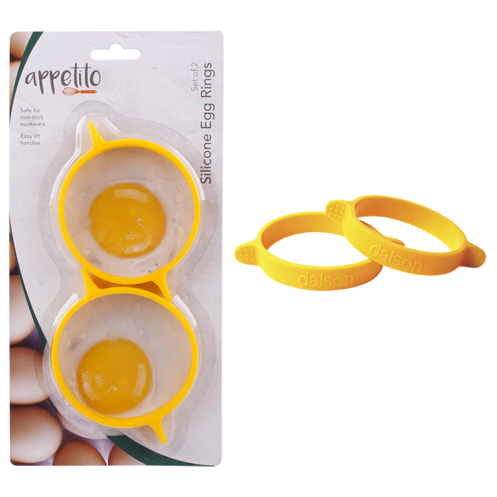Appetito Pansafe Silicone Egg Rings Set of 2 - Yellow