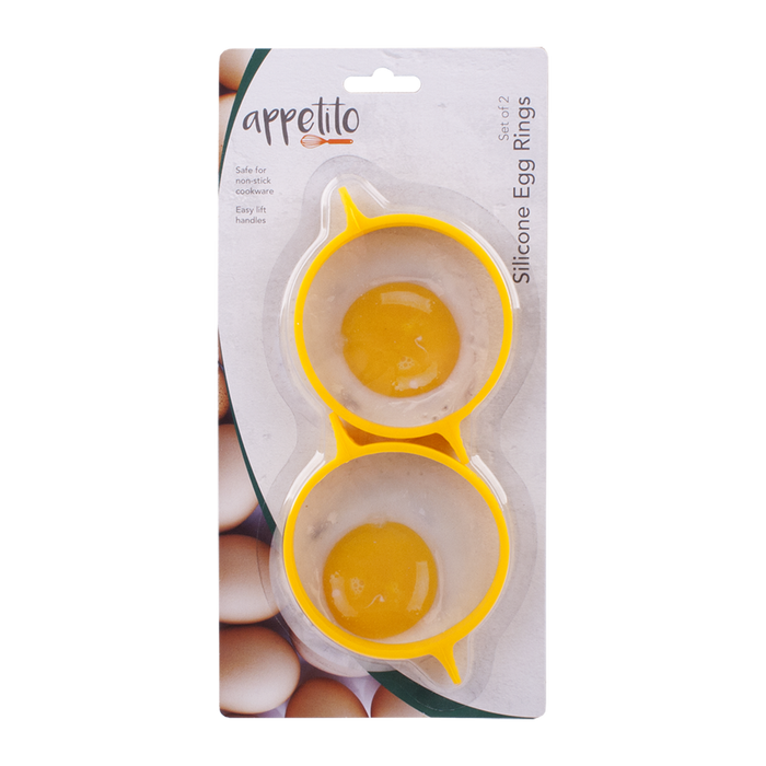 Appetito Pansafe Silicone Egg Rings Set of 2 - Yellow