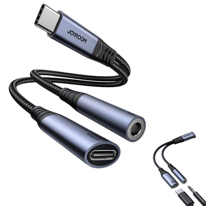 Audio-Transfer Series 2-in-1 Audio Adapter (Type-C to Dual Type-C)-Black