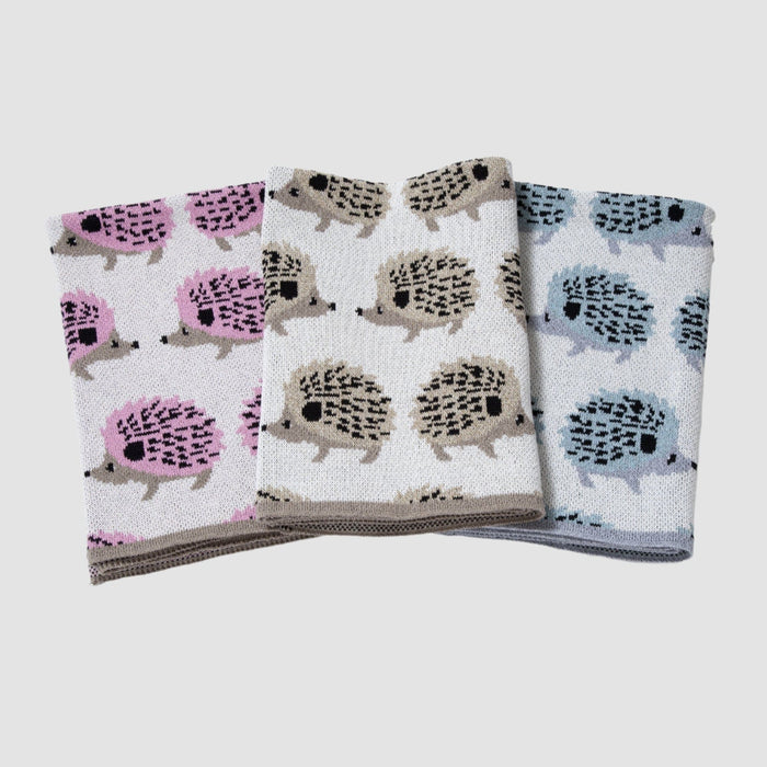 Baby Cotton Knit Blanket - Hedgehog