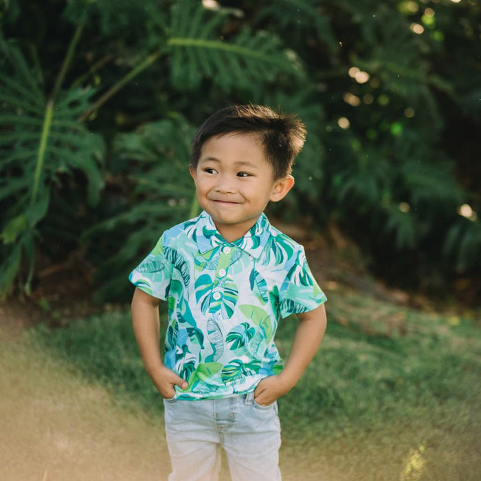 Backyard Oasis Bamboo Polo Shirt