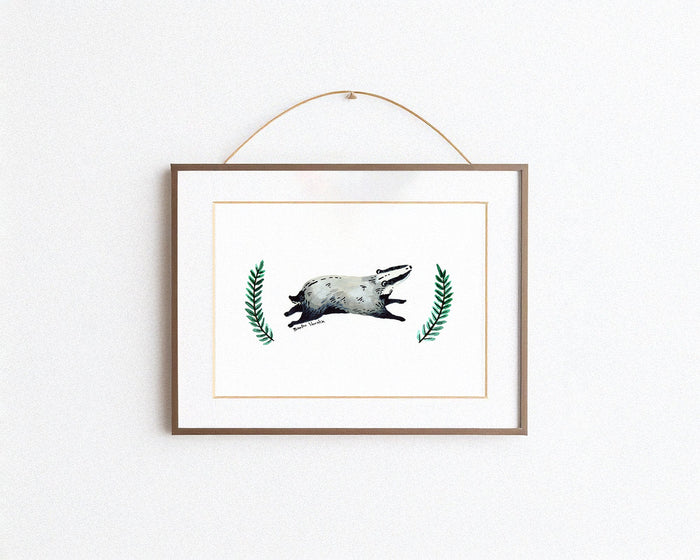 Badger Art Print