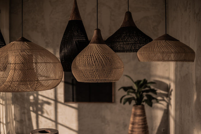 Banjo Lamp - Small - 40cm Diameter - Black -