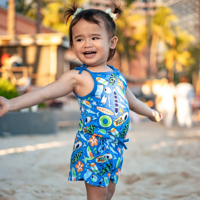 Beach Day Girls Shortie Bamboo Romper