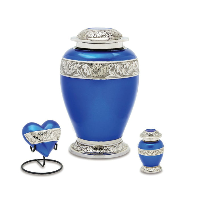 Berkshire Blue 3 Cubic Inches Small/Keepsake Funeral Cremation Urn for Ashes