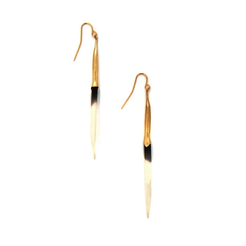 Bionic Quill Earrings White