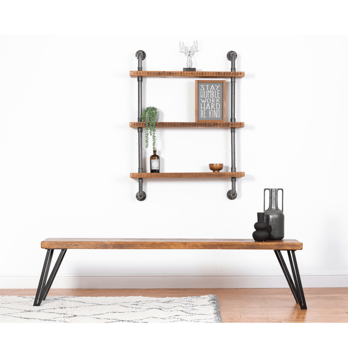 Birkhouse Industrial Bench - Box Hairpin Legs - 90cm - 35cm