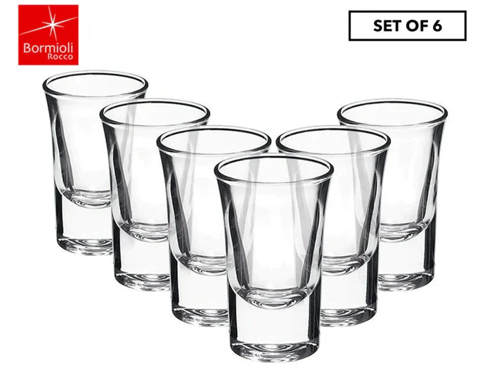 Bormioli Rocco Dublino Shot Glasses 57ml - Set of 6 (Made in Italy)