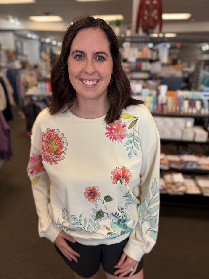 Botanic Garden Print Sweatshirt