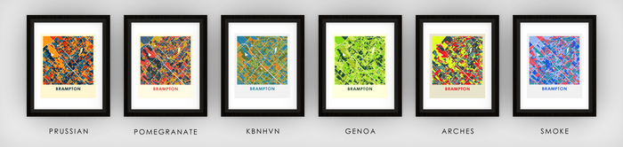 Brampton Ontario Map Print - Full Color Map Poster