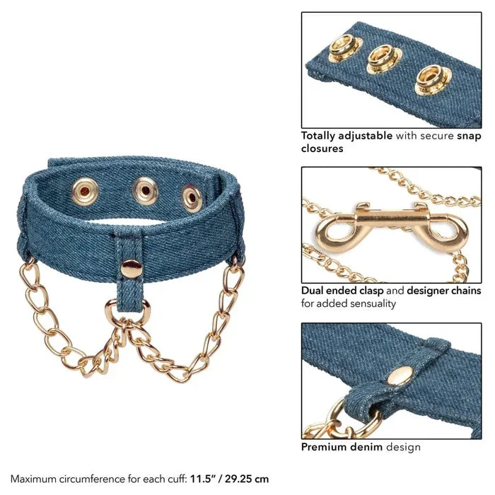 Ride 'em™ Premium Denim Collection Ankle Cuffs - Rolik®