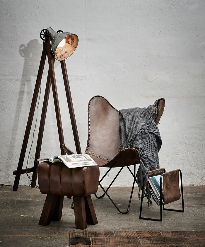Cannes Floor Lamp | Black | Copper | Raw - Brown Zinc -