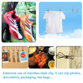 CFZC Metal Wire Hangers 20 Pack Strong Stainless Steel Hangers with Clothes Pins - 4mm Diameter 17.7 Inch