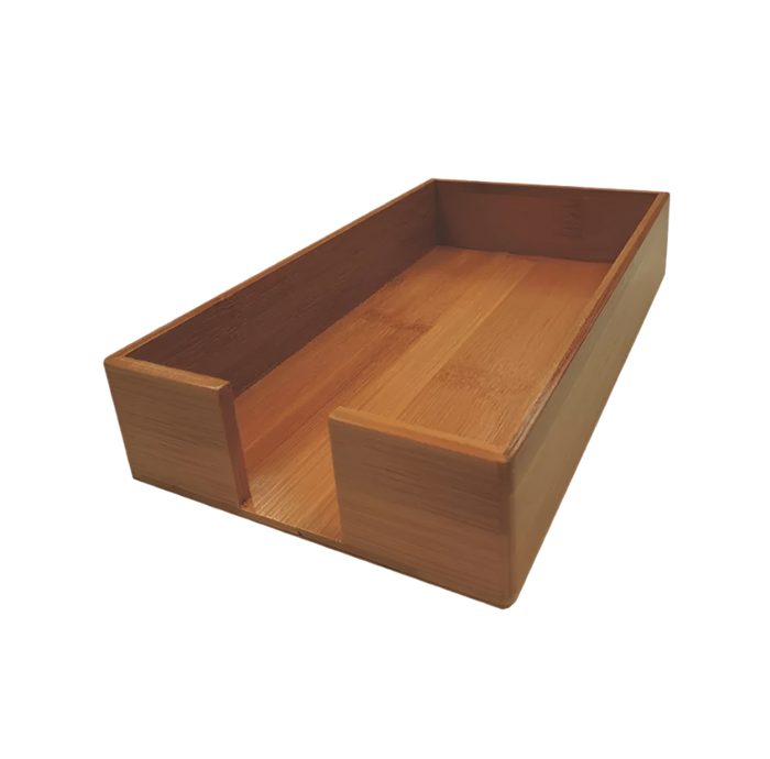 Chestnut Bamboo Wood Guest Towel Caddy