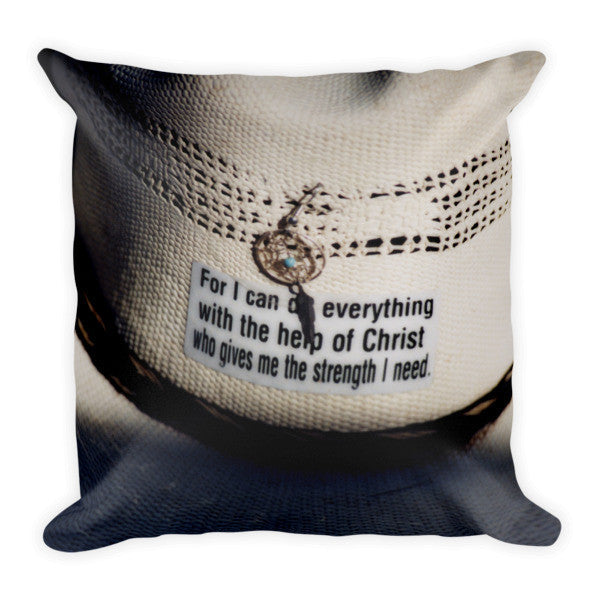Christian Cowboy Throw Pillow