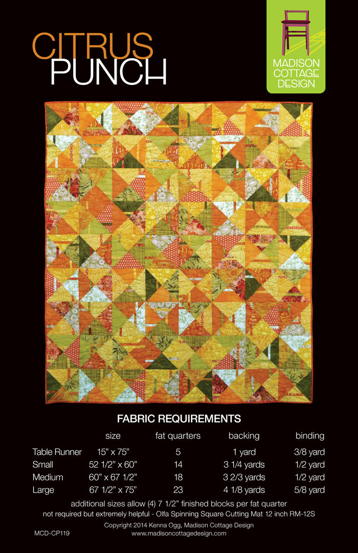 Citrus Punch Quilt Pattern by Madison Cottage Design