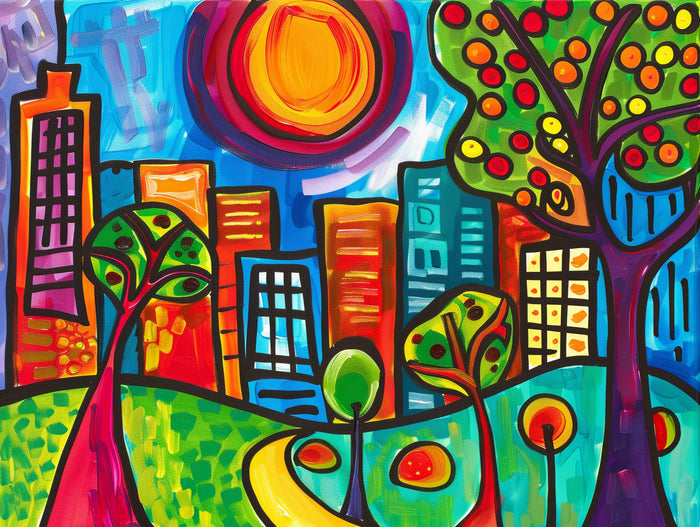 Cityscape Vivid Colors
