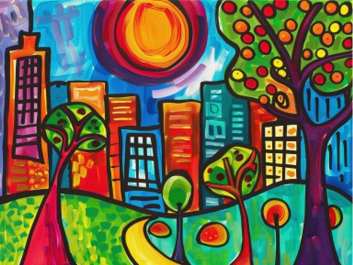 Cityscape Vivid Colors