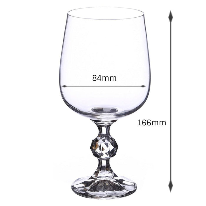 Dimensions of an Expertly crafted premium crystal wine glasses