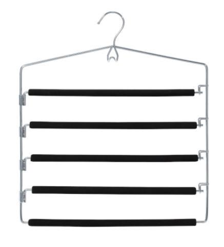 Closet Spice Chrome 5 Tier Pant Hanger - Set of 2 (Black)