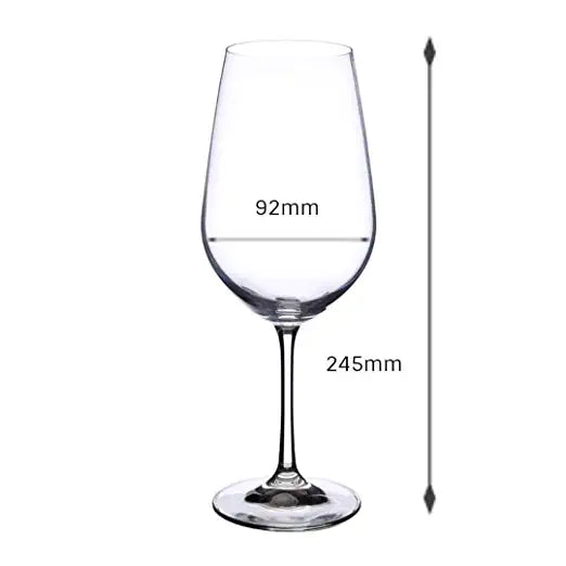 Dimensions of a Durable and beautifully crafted crystal wine glass