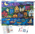 Coastal Village at Twilight