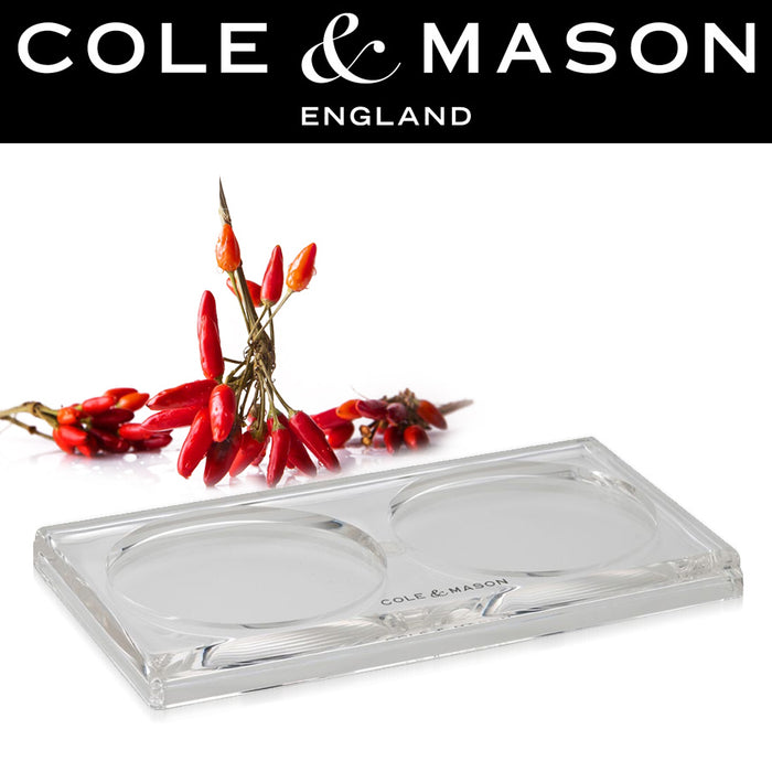 Cole & Mason Acrylic Salt & Pepper Mill Tray - 16.5x9.5cm