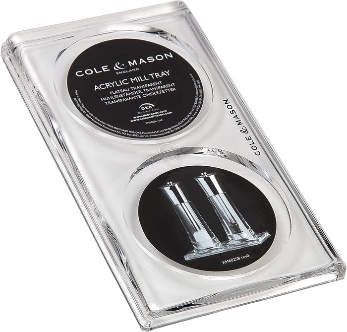 Cole & Mason Acrylic Salt & Pepper Mill Tray - 16.5x9.5cm