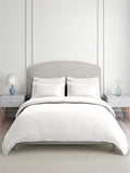 Cotton Charm 100% Cotton 400 TC King Bedsheet with 4 Pillow Covers | Off-White Dyed Solid Bedsheet Set