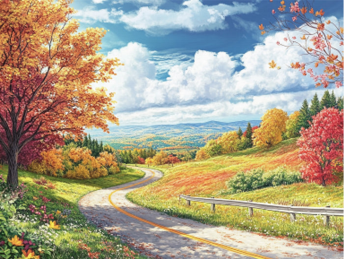 Country Road Through the Seasons