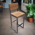 Cruach - Industrial Bar Stool with Backrest -